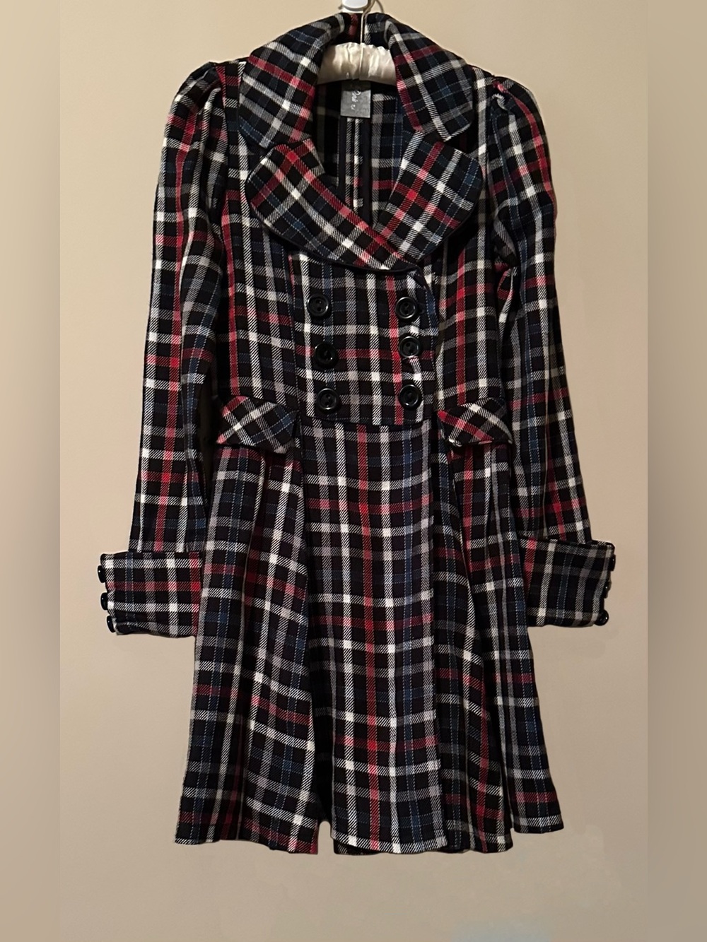 Paus L.A. Double-Breasted Plaid Thin Jacket